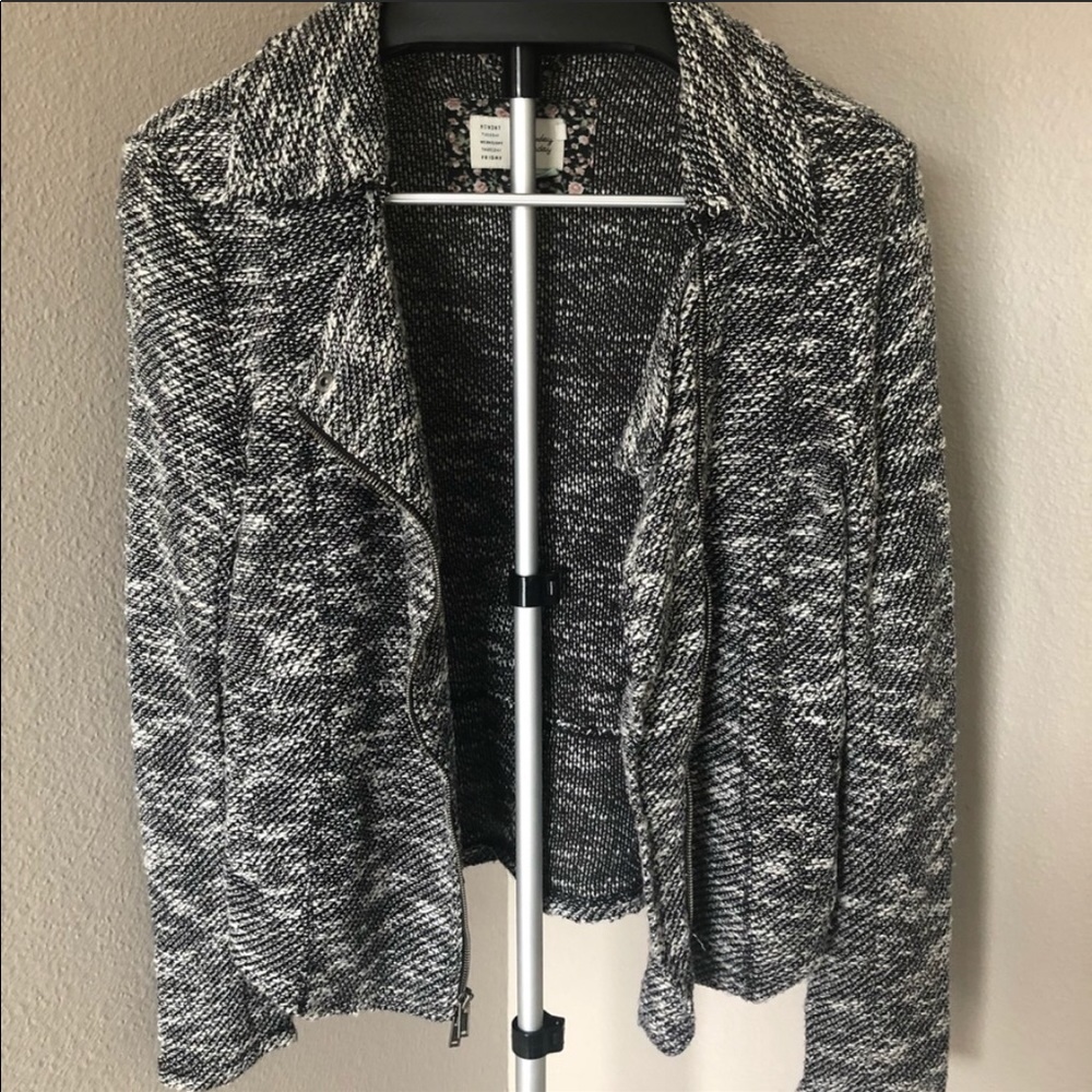 Anthro Saturday Sunday Marled Knit Motto Jacket - Picture 3 of 8